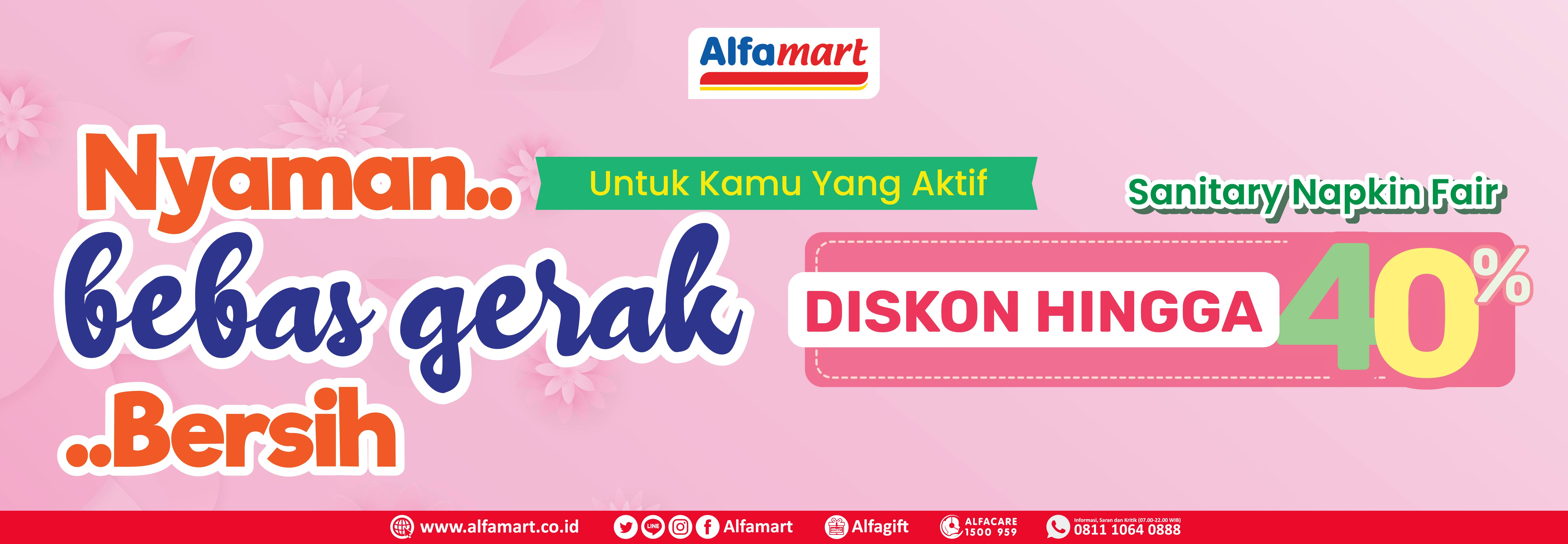 Banner promo SANITARY NAPKIN FAIR Alfamart