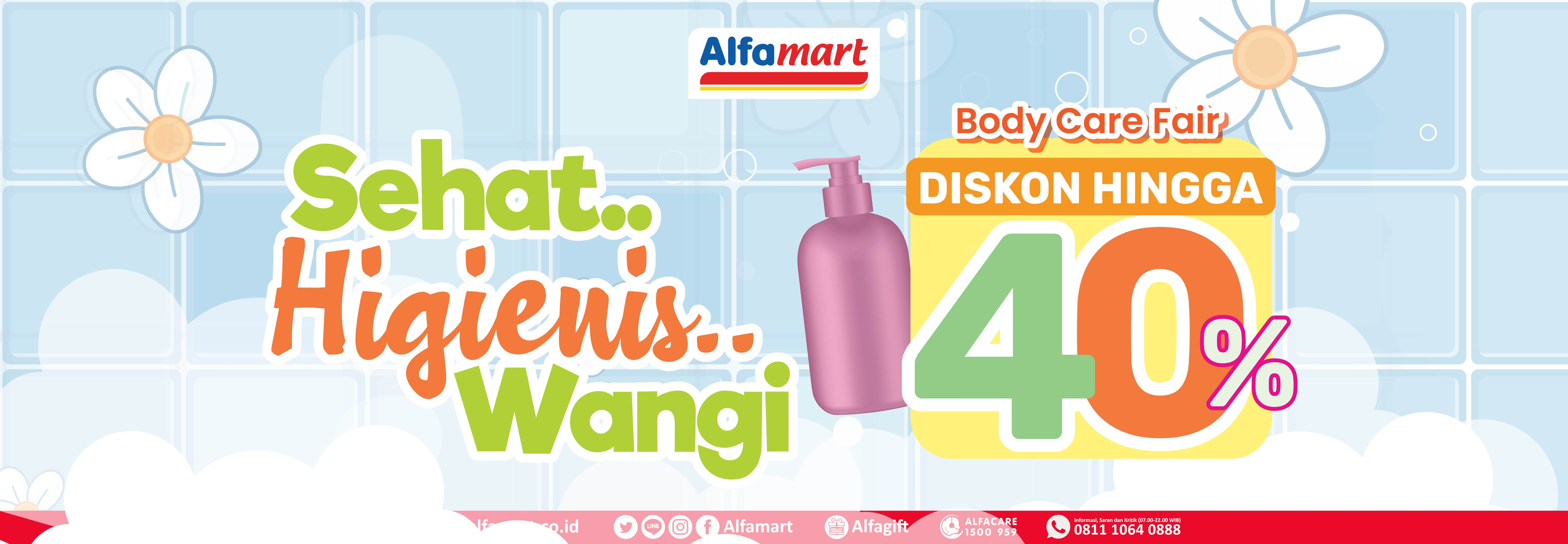 Banner promo BODY CARE FAIR Alfamart