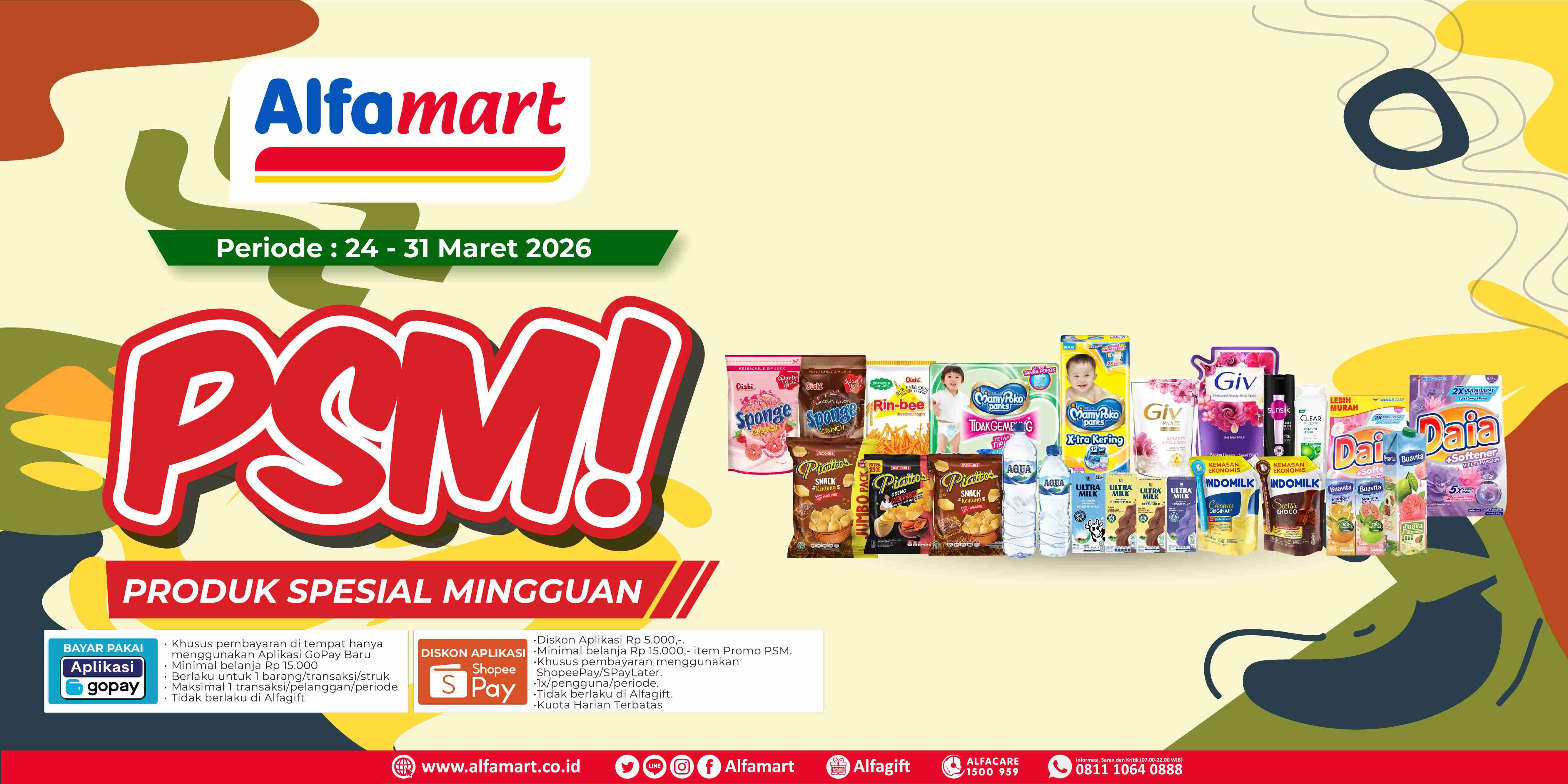 Banner promo Produk Spesial Mingguan (PSM) Alfamart
